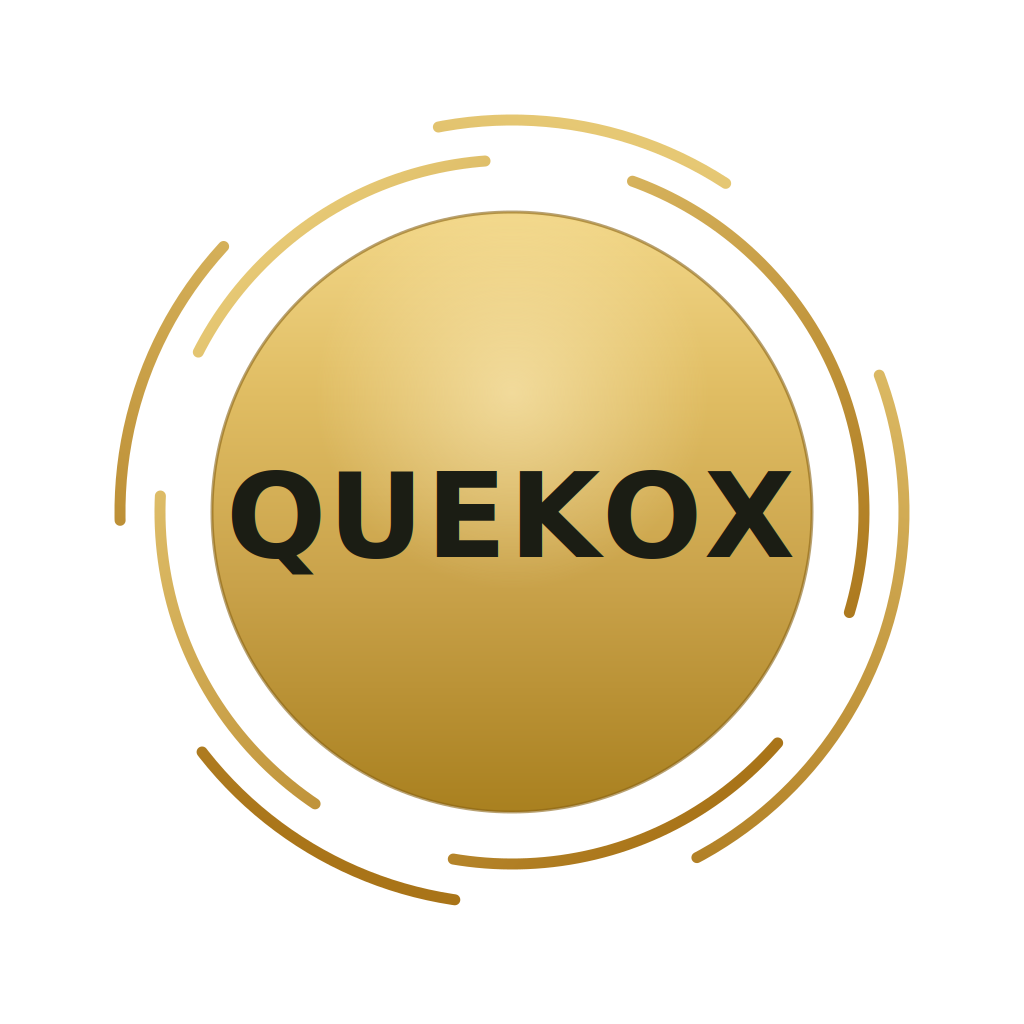 Logotipo Quekox, versión dorada